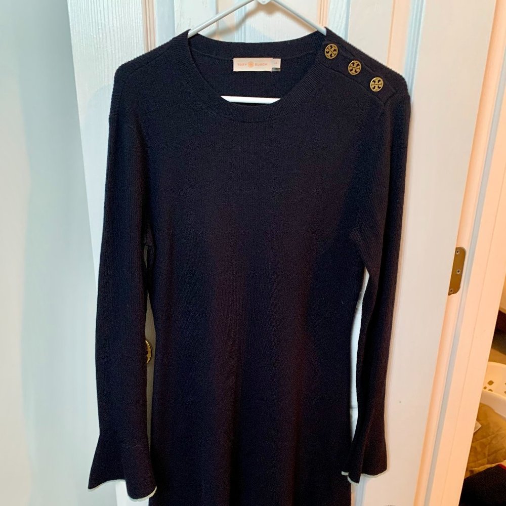 Tory Burch Flare Sleeve Sweater Dress